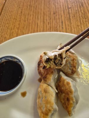 Panfried Dumplings $12: pretty good at Loving Hut in Richmond