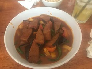 Assam curry at Loving Hut in Richmond