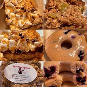 Variety of desserts at Taylor Made Vegan Eats in Glen Cove
