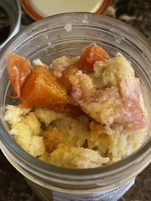 Peach Cobbler !  at Taylor Made Vegan Eats in Glen Cove