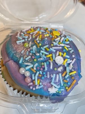 Mermaid funfettie CupCakes  at Taylor Made Vegan Eats in Glen Cove
