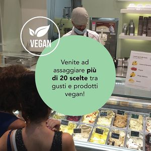over 20 vegan flavours and products at Gelati Cortese in Riccione