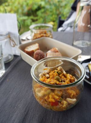 Paella (vegan) at Vert et Bon in Yerres