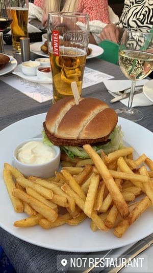 The vegan burger   at N° 7 in Krakow