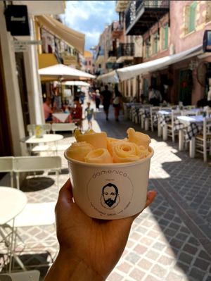 Mango + pineapple at Domenico in Crete