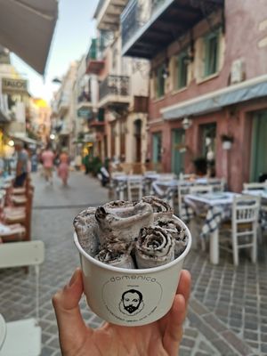 Yum! Coconut base and Oreos. at Domenico in Crete