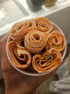 Strawberry and peanut butter at Domenico in Crete