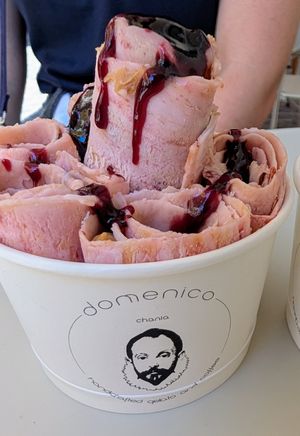 Peanut butter and berry at Domenico in Crete