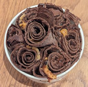 vegan sugar-free chocolate base mixed with Oreos and peanut butter at Domenico in Crete