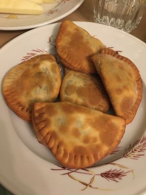 Wild green mini pies  at Aster in Athens