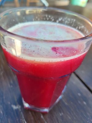 Vampire juice at NorthSide Cafe in Sayulita