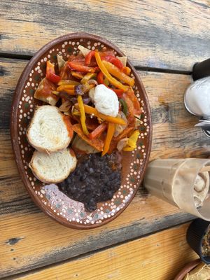 Vegan chilaquiles! Very impressed  at NorthSide Cafe in Sayulita