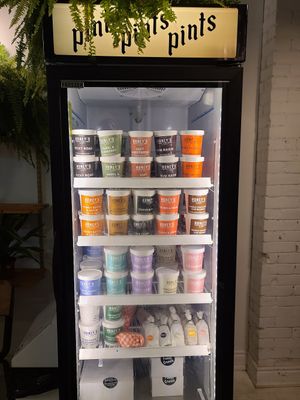 Pints case at Honey's in Toronto