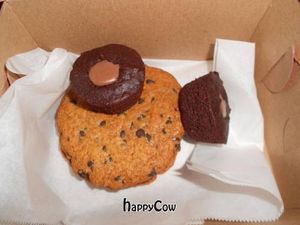 Vegan chocolate chip cookiewich and vegan agave brownie from Babycakes at BabyCakesNYC - Downtown Disney in Lake Buena Vista