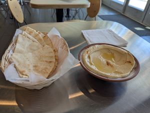 Hummus and pita at Quick Chick in Mechanicsburg