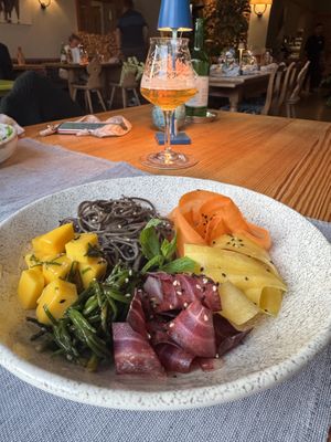 Soba bowl  at Sportstübli at Sporthotel in Pontresina