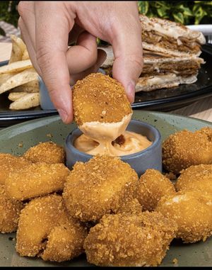 Palmitos empanizado at Buena Vida - Plant Based Bar in Queretaro