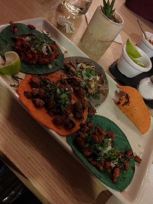 Buffet de tacos at Buena Vida - Plant Based Bar in Queretaro