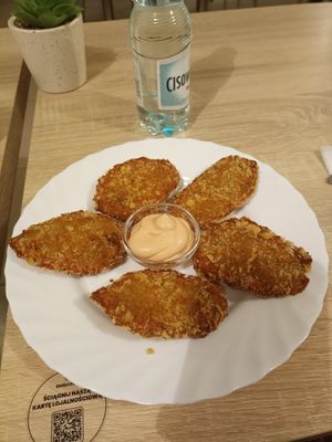 Fried seitan with dip at Loving Hut - Nowolipie in Warsaw
