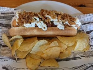 Frankfurt main dish at WALD in Barcelona