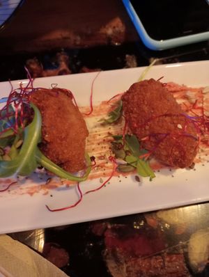 Croquetas veganas!! Increiblesss at WALD in Barcelona