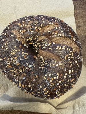 Pumpernickel everything   at Bagelsmith in Brooklyn