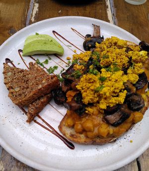 Hoogah vegan breakfast at Hoogah Cafe in Swansea
