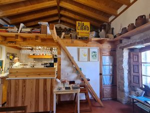 Inside decor with plenty of books. Urueña is the first Spanish book town. at La Real in Valladolid