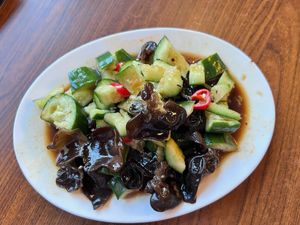 cucumber salad #Veganuary at Full Moon City in The Hague