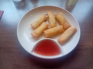 Spring rolls at Full Moon City in The Hague