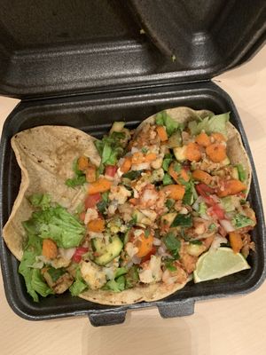 Vegi tacos (without cheese) at Cantina Que Pasa in Ljubljana