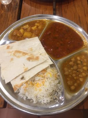 Vegan thali at OM Vegetarian - RGIT Building in Melbourne