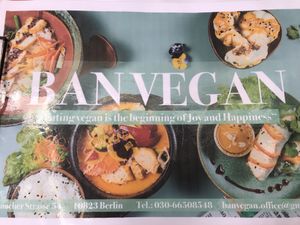 Menu at Ban Vegan in Berlin