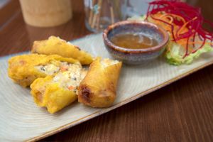 Crispy spring roll at Ban Vegan in Berlin