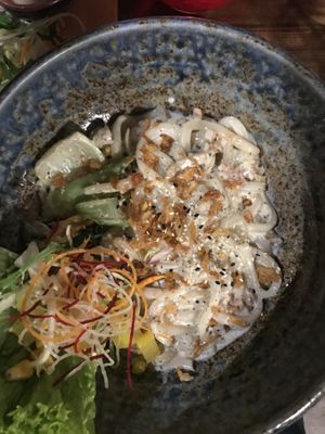 Madame B. Udon muddles with truffle sauce  at Ban Vegan in Berlin
