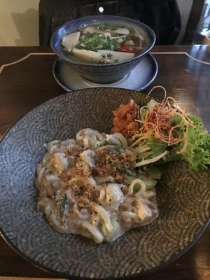 Pho love and madame b. udon noodles at Ban Vegan in Berlin