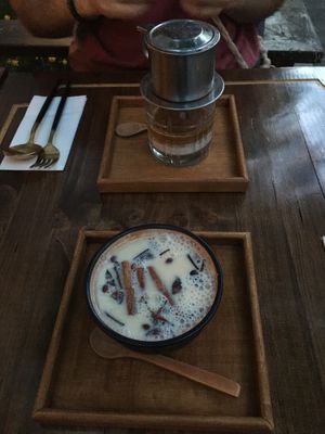 Vietnamese coffee and tea   at Ban Vegan in Berlin