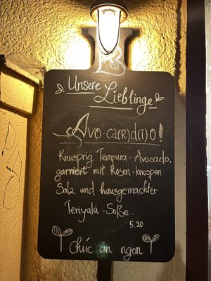 Menu  at Ban Vegan in Berlin