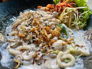 "Madame B" - truffle udon at Ban Vegan in Berlin