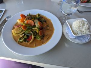 Panang Curry with vegetables at Thai Basil in Manchester
