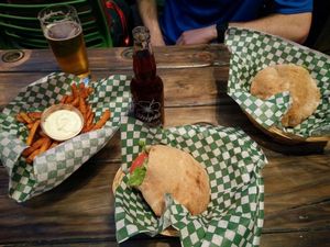 pitas and fries at Panthere Verte - Centre-Ville in Montreal