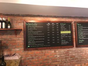 Menu board  at Panthere Verte - Centre-Ville in Montreal