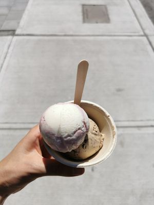 Strawberries and cream + Dalgona coffee at Moo Shu Ice Cream in Ottawa