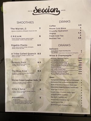 House made oak milk! Some bakery items are vegan, just ask. The pistachio cookies were vegan during our visit.  at Session in Virginia Beach