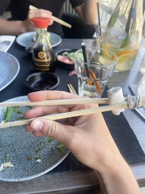 children friendly chopsticks 😄  at Koku Sushi in Szczecin