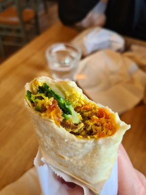 Tofu wrap at Café l'Abri Côtier in Tadoussac