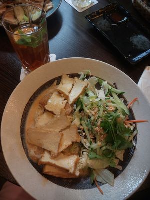 Noodles with cocos curry and tofu at LÚA 9 in Marburg