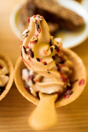 Our classic vegan soft serve at Keep Bañana in Munich