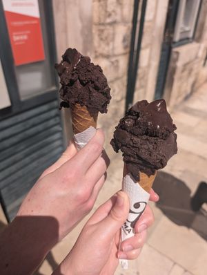 Vegan chocolate at Aroma Gelato Experience in Dubrovnik