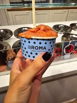 Strawberry with Mint Sorbet at Aroma Gelato Experience in Dubrovnik
